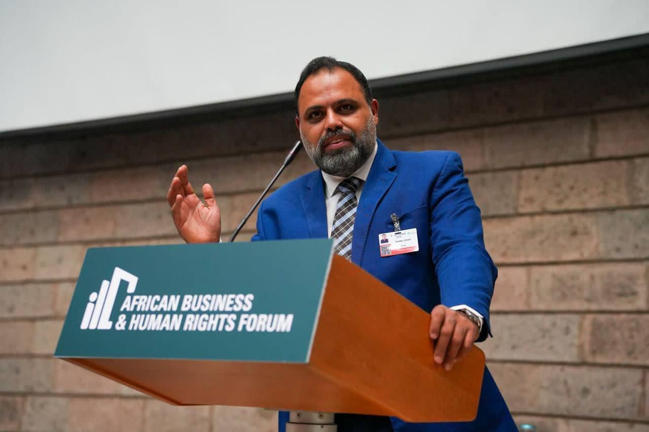 ERA delegate speaking at the African Business and Human Rights Forum in Addis Ababa